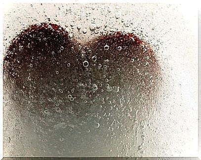 Heart covered with bubbles