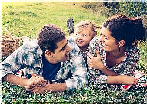 Family in the grass