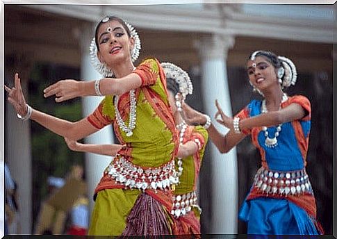 A group of women dancing