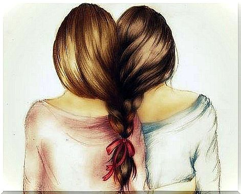 Intertwined girls