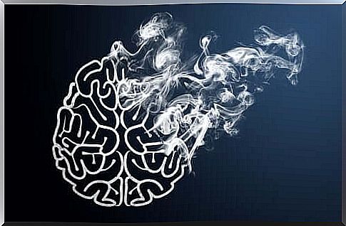 Brain and cigarette.