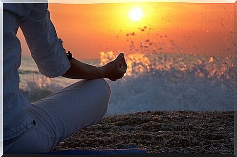 Meditating person