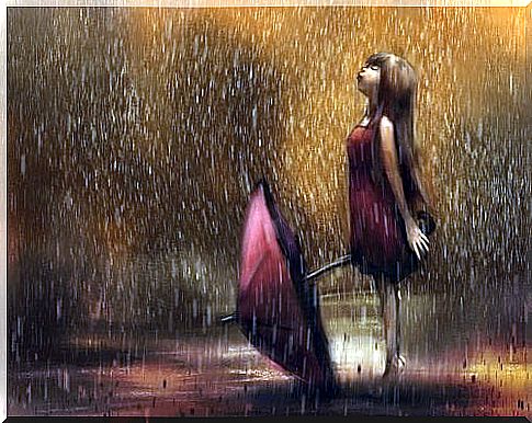 Girl in the rain