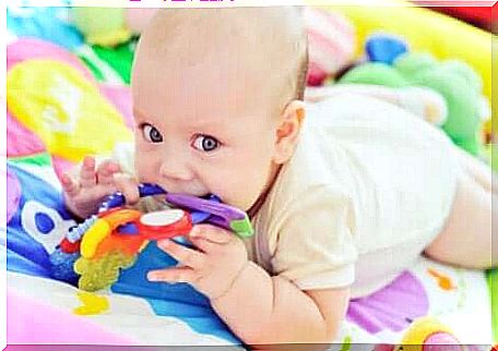 A child working on his sensory development