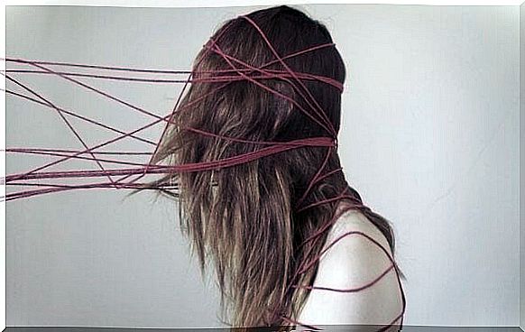 Tied woman