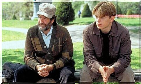 A scene with Robin Williams and Matt Damon