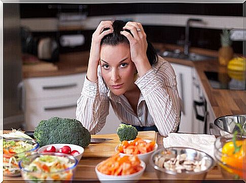 Woman at vegetables